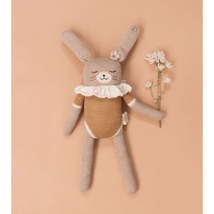 MAIN SAUVAGE - GRAND DOUDOU LAPIN MAILLOT OCRE