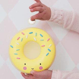 A LITTLE LOVELY COMPANY - TIRELIRE DONUT JAUNE