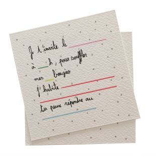MATHILDE CABANAS - INVITATION ANNIVERSAIRE ROND ANIMAUX X 6