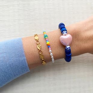 YOU ARE LOVED - BRACELET | HEART COBALT