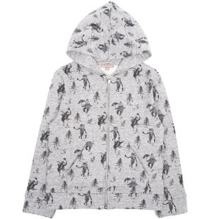 ÉMILE ET IDA - SWEAT ZIPPÉ BÉBÉ GRIS ANIMAUX