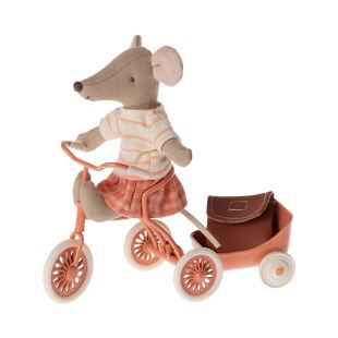 MAILEG - SOURIS TRICYCLE | GRANDE SOEUR CORAIL