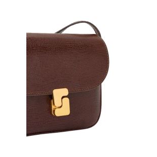 SOEUR - SAC MINI BELLISSIMA | EFFET LEZARD CHOCOLAT