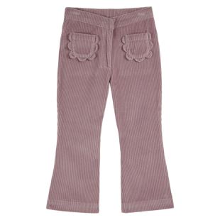 EMILE ET IDA - PANTALON POCHES FLEURS | MAUVE