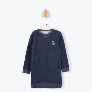 ARSÈNE ET LES PIPELETTES - ROBE MOLLETON MARINE LUREX