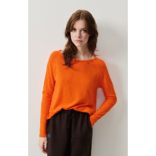 AMERICAN VINTAGE - TEE SONOMA ML COL BATEAU | ORANGE