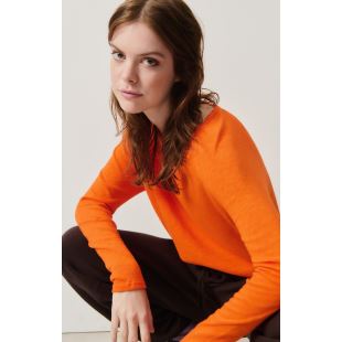 AMERICAN VINTAGE - TEE SONOMA ML COL BATEAU | ORANGE