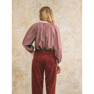 HOD PARIS - BLOUSE NAILA | WINE STRIPE