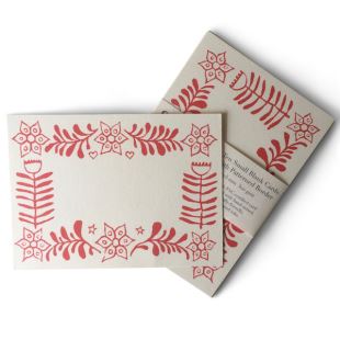 CAMBRIDGE IMPRINT - CARTE MOTIF ROUGE | PAR 10