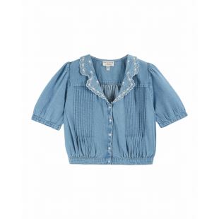 EMILE & IDA - LIGNE FEMME - BLOUSE DENIM LIGHT