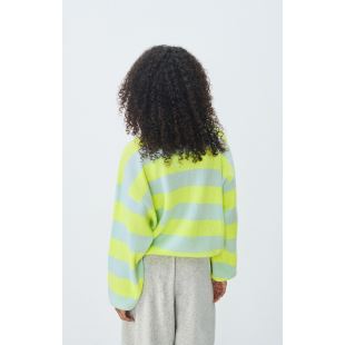 AMERICAN VINTAGE - PULL RAXOW | RAYURES JAUNE FLUO