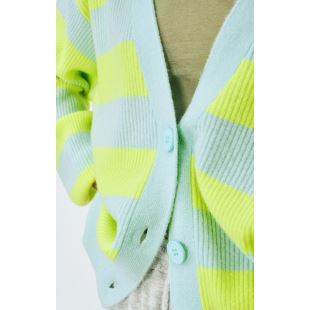AMERICAN VINTAGE - PULL RAXOW | RAYURES JAUNE FLUO