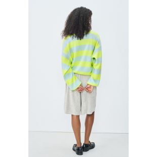 AMERICAN VINTAGE - PULL RAXOW | RAYURES JAUNE FLUO
