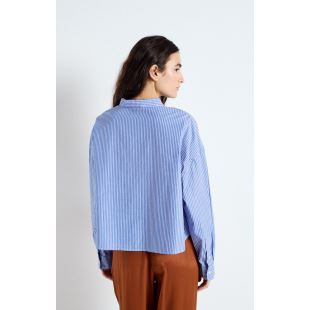 AMERICAN VINTAGE - CHEMISE ZATYBAY | RAYURES AQUA