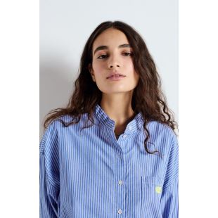 AMERICAN VINTAGE - CHEMISE ZATYBAY | RAYURES AQUA