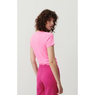 AMERICAN VINTAGE - TEE SONOMA MC COL ROND | PINK ACID