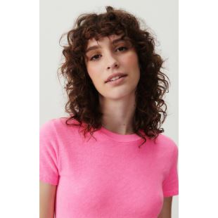 AMERICAN VINTAGE - TEE SONOMA MC COL ROND | PINK ACID