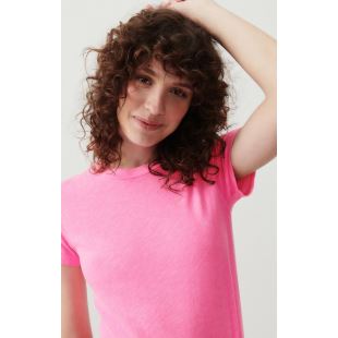 AMERICAN VINTAGE - TEE SONOMA MC COL ROND | PINK ACID