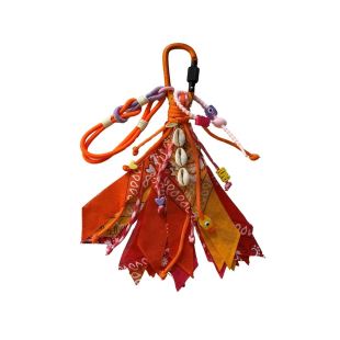 Badhnati - Bag charm | rouge, fuschia, orange et mandarine