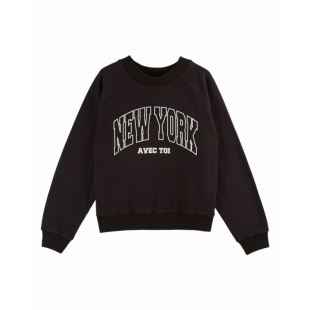 EMILE & IDA - LIGNE FEMME - SWEAT NEW YORK | NOIR