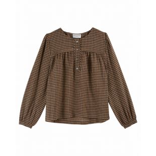EMILE & IDA - LIGNE FEMME - BLOUSE VICHY | CHOCO
