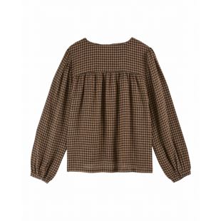 EMILE & IDA - LIGNE FEMME - BLOUSE VICHY | CHOCO