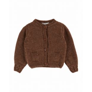EMILE ET IDA - CARDIGAN BÉBÉ DOUDOU | CHATAIGNE