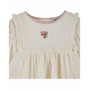 EMILE ET IDA - BLOUSE BRODÉE CREME