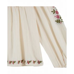 EMILE ET IDA - BLOUSE BRODÉE CREME
