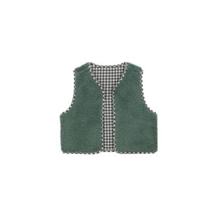 ARSENE ET LES PIPELETTES - GILET RÉVERSIBLE VICHY SHERPA