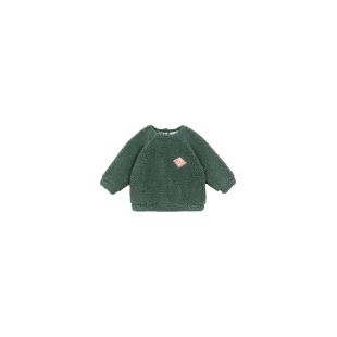ARSENE ET LES PIPELETTES - SWEAT BÉBÉ SHERPA | VERT