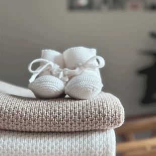 BONJOUR LITTLE - CHAUSSONS MERINOS | MILK