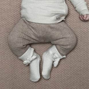 BONJOUR LITTLE - CHAUSSONS MERINOS | MILK