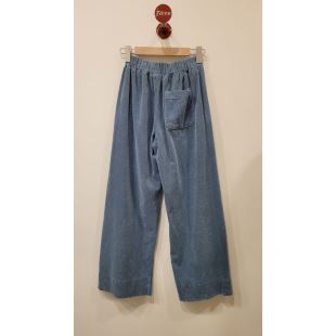 HOD PARIS - PANTALON LARGE JIMMY VELOURS | SKY