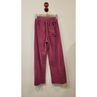 HOD PARIS - PANTALON LARGE JIMMY VELOURS | MAGENTA