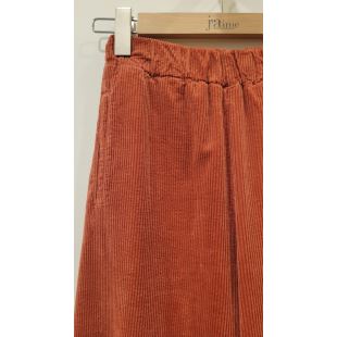 HOD PARIS - PANTALON LARGE JIMMY VELOURS | BRICK