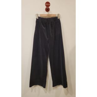HOD PARIS - PANTALON LARGE JIMMY VELOURS | ANTHRACITE