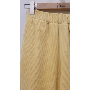 HOD PARIS - PANTALON LARGE JIMMY VELOURS | POLLEN