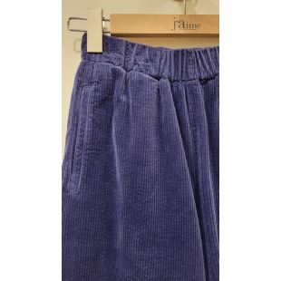 HOD PARIS - PANTALON LARGE JIMMY VELOURS | DUSK
