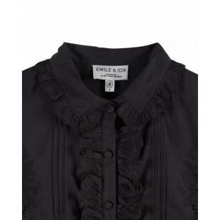 EMILE & IDA - LIGNE FEMME - BLOUSE CHARLINE | NOIR