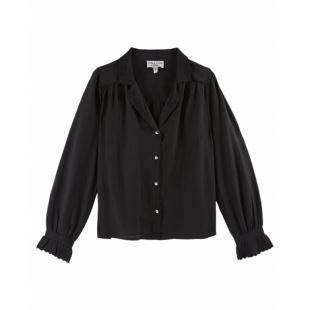 EMILE & IDA - LIGNE FEMME - BLOUSE CAPUCINE | NOIR