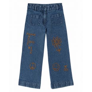EMILE ET IDA - PANTALON DENIM HIPPY