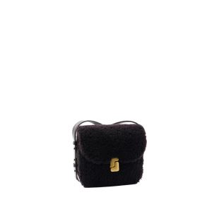 SOEUR - SAC MINI BELLISSIMA | SHEARLING MARRON