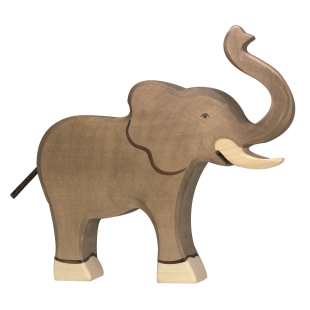 HOLZTIGER - ANIMAUX EN BOIS ÉLÉPHANT TROMPE HAUTE