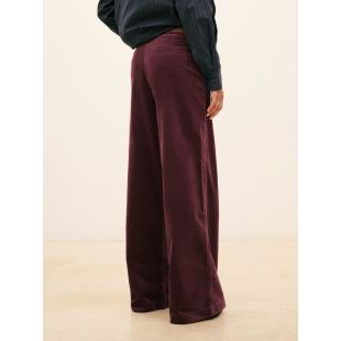 HOD PARIS - PANTALON PACIFIE VELOURS LISSE | PLUM