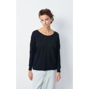AMERICAN VINTAGE - TEE SONOMA ML COL BATEAU | NOIR