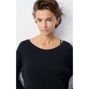 AMERICAN VINTAGE - TEE SONOMA ML COL BATEAU | NOIR