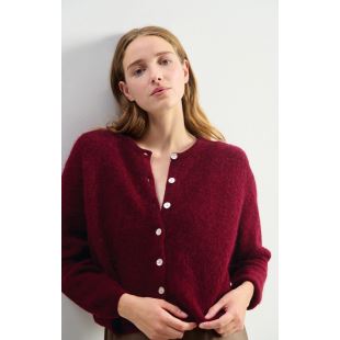 AMERICAN VINTAGE - CARDIGAN VITOW | CERISIER CHINÉ