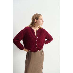 AMERICAN VINTAGE - CARDIGAN VITOW | CERISIER CHINÉ
