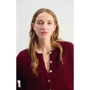 AMERICAN VINTAGE - CARDIGAN VITOW | CERISIER CHINÉ